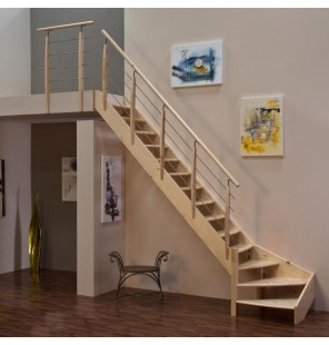 Mlynárske schody CLASSIC ľavé 300 cm, smrek